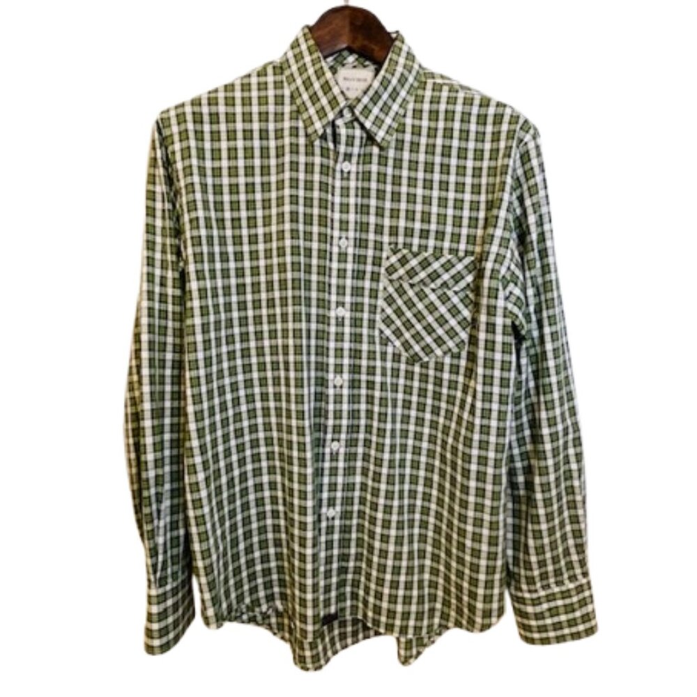 Billy Reid John T 100% Cotton Plaid Standard Fit Sport Shirt Button Up Medium